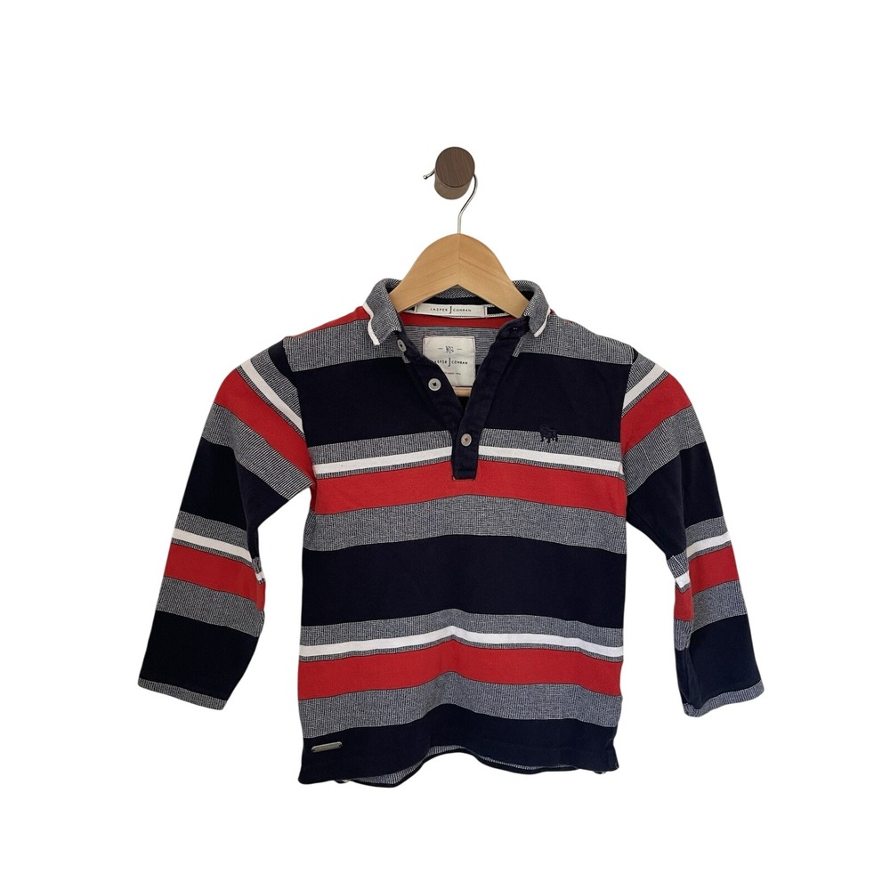 Jasper Conran Boys Rugby Polo Shirt Striped Long Sleeve Size 5–6‎ Years